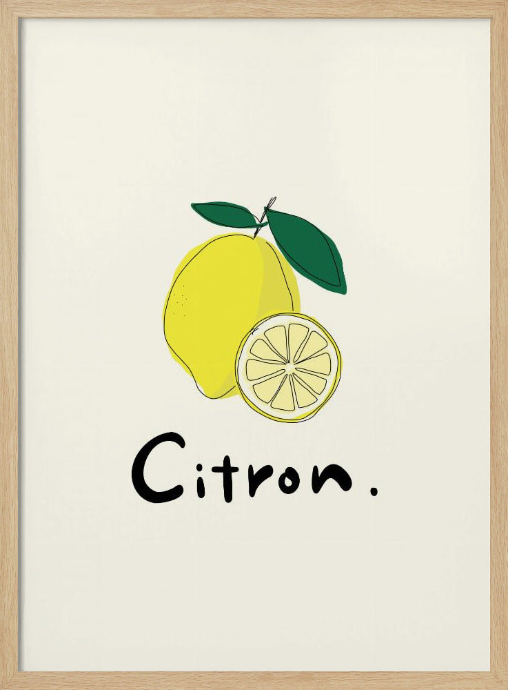 Modern fransk fruktkollektion "Citron / Citron" | Poster