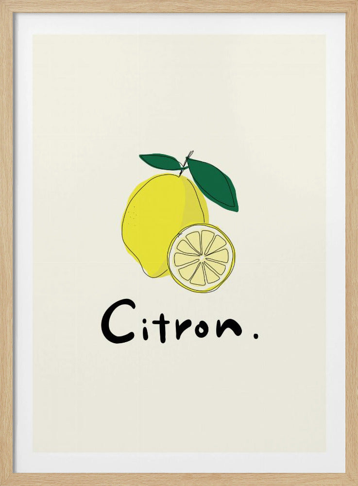 Modern fransk fruktkollektion "Citron / Citron" | Poster