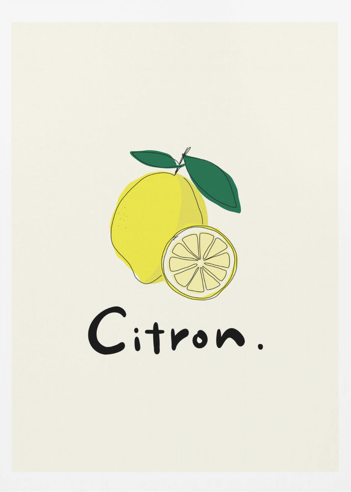 Modern fransk fruktkollektion "Citron / Citron" | Poster