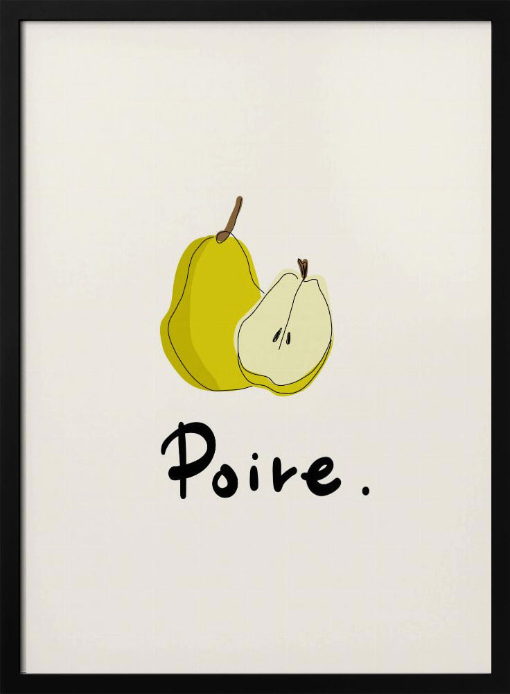 Modern French Fruits Collection "Pear / Poire" | Affisch