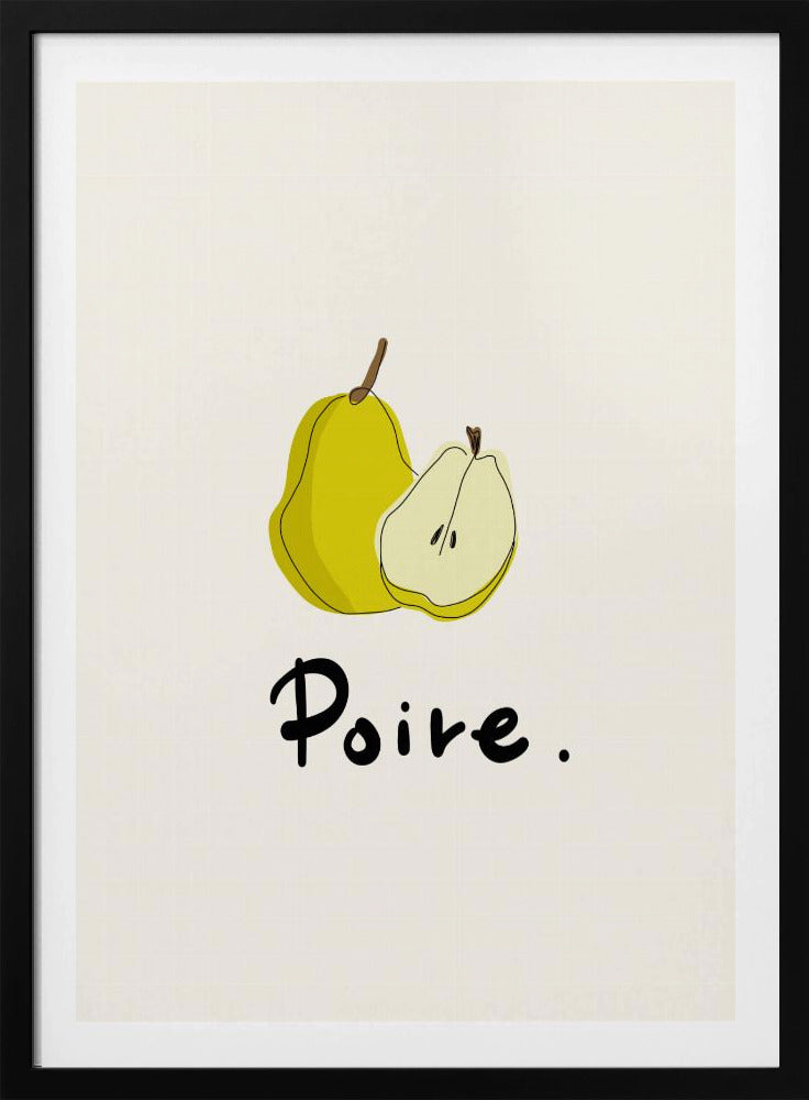 Modern French Fruits Collection "Pear / Poire" | Affisch