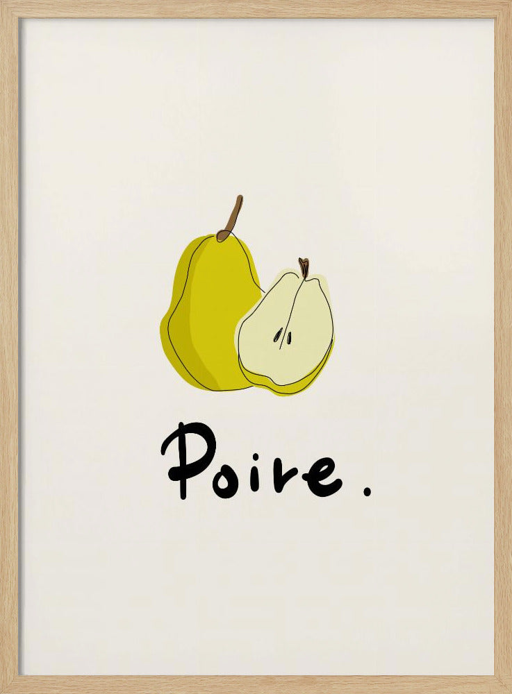 Modern French Fruits Collection "Pear / Poire" | Affisch