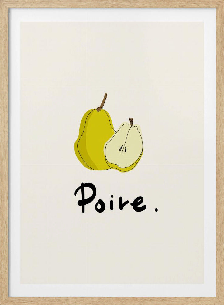 Modern French Fruits Collection "Pear / Poire" | Affisch