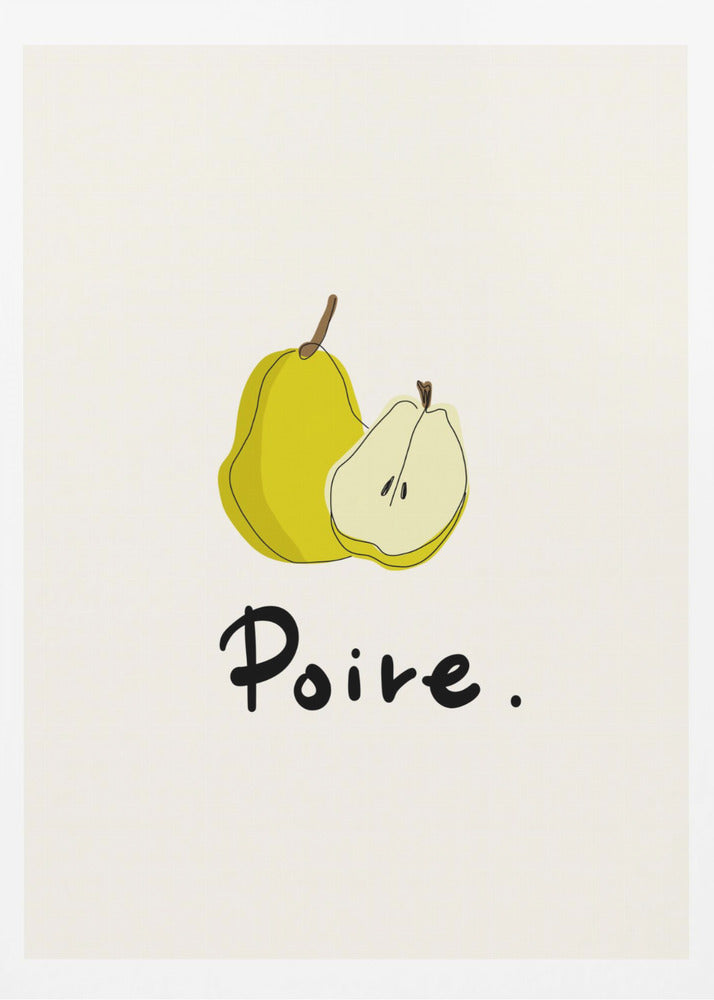 Modern French Fruits Collection "Pear / Poire" | Affisch