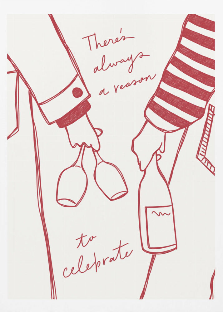 Kvinna som håller vinflaska och vinglas (Rött) - Wine Vin Rouge Femme | Poster