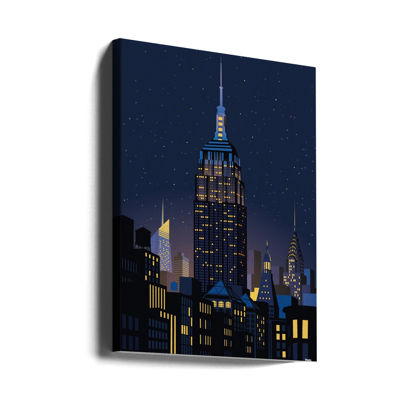 NYC Manhattan på natten | Canvastavla