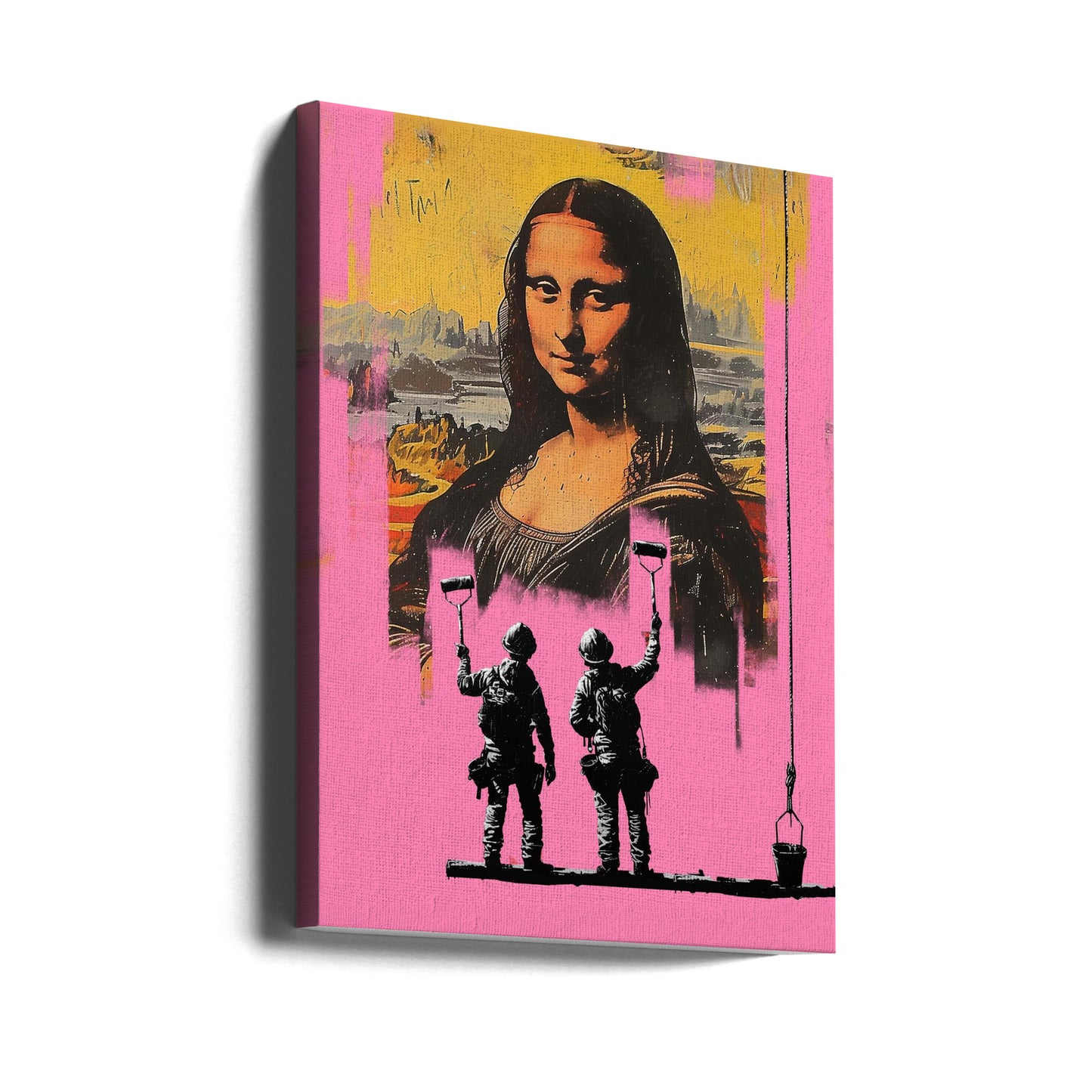 Różowa Monalisa | Wydruki na łótnie