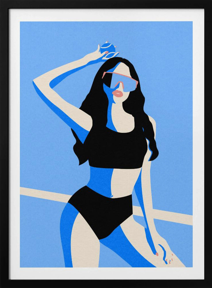 Blå sportflicka | Poster