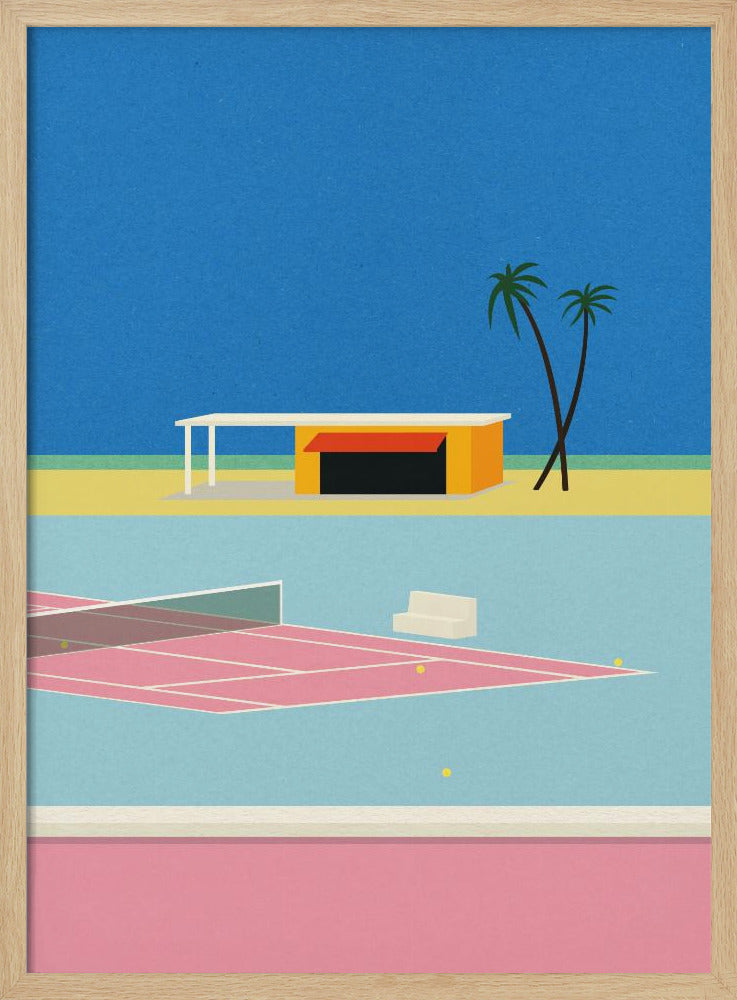 Tennis vid stranden | Poster