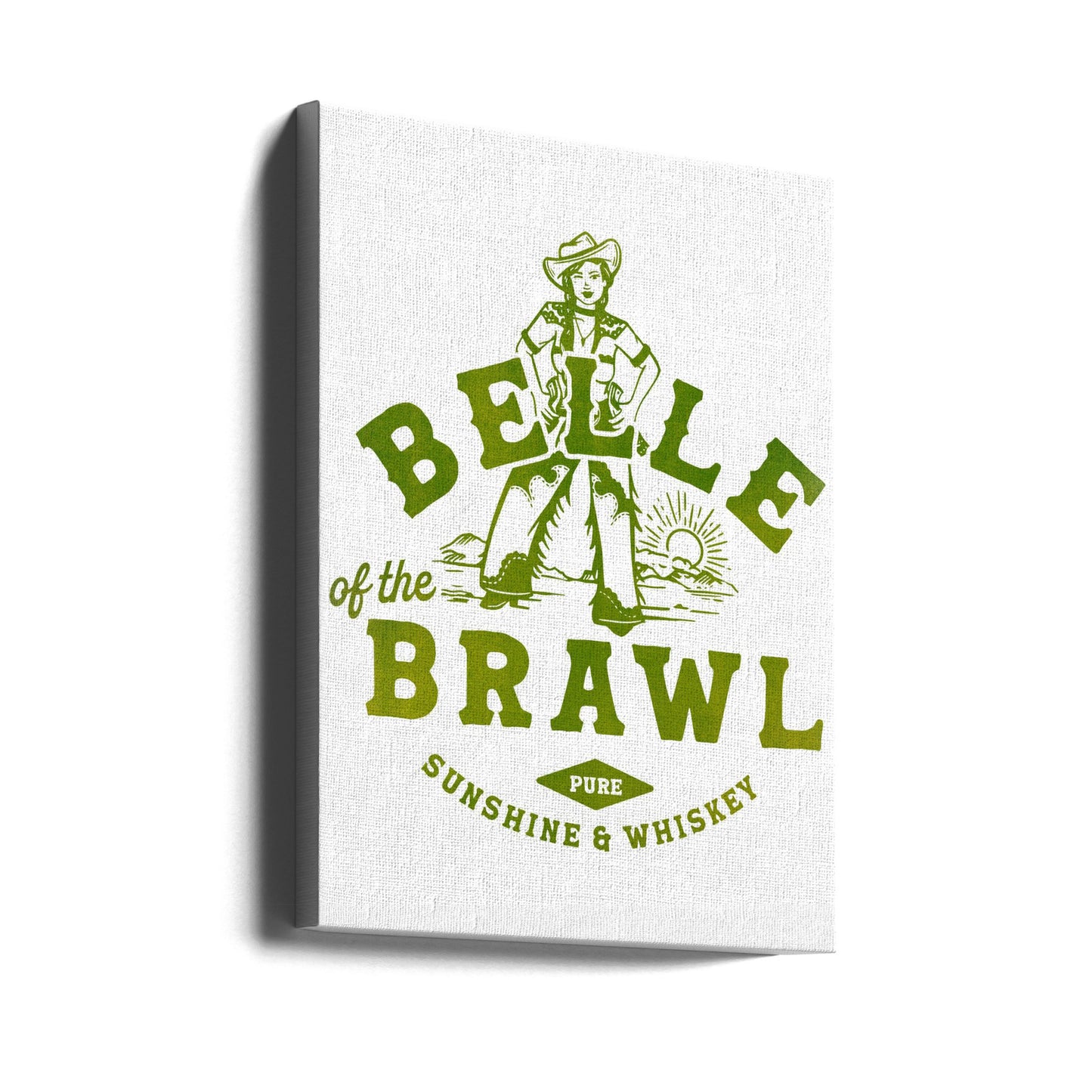 Väggkonst: Belle of the Brawl, Cowgirl | Canvastavla