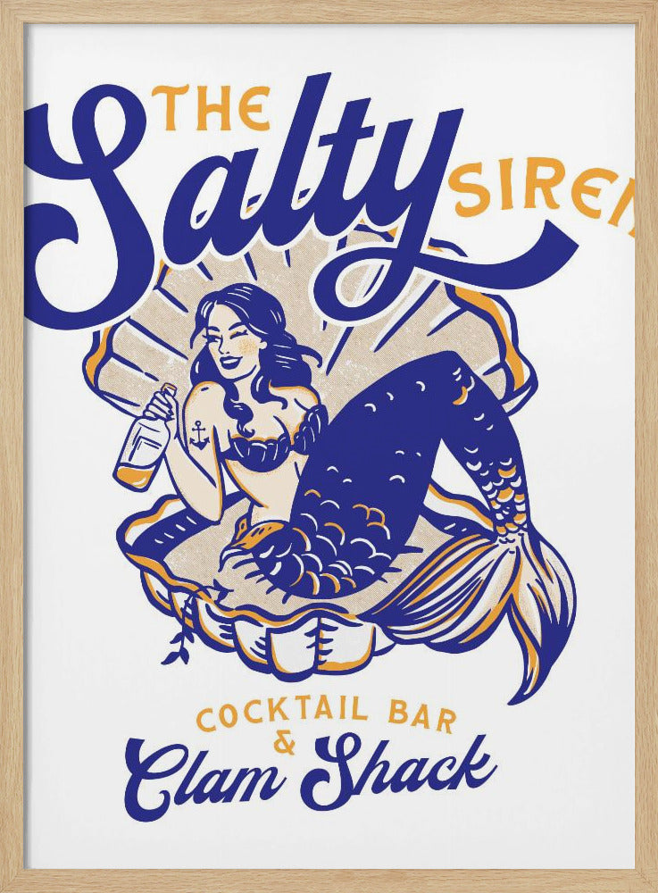 Salty Siren Cocktail Bar & Clam Shack Sjöjungfru | Poster