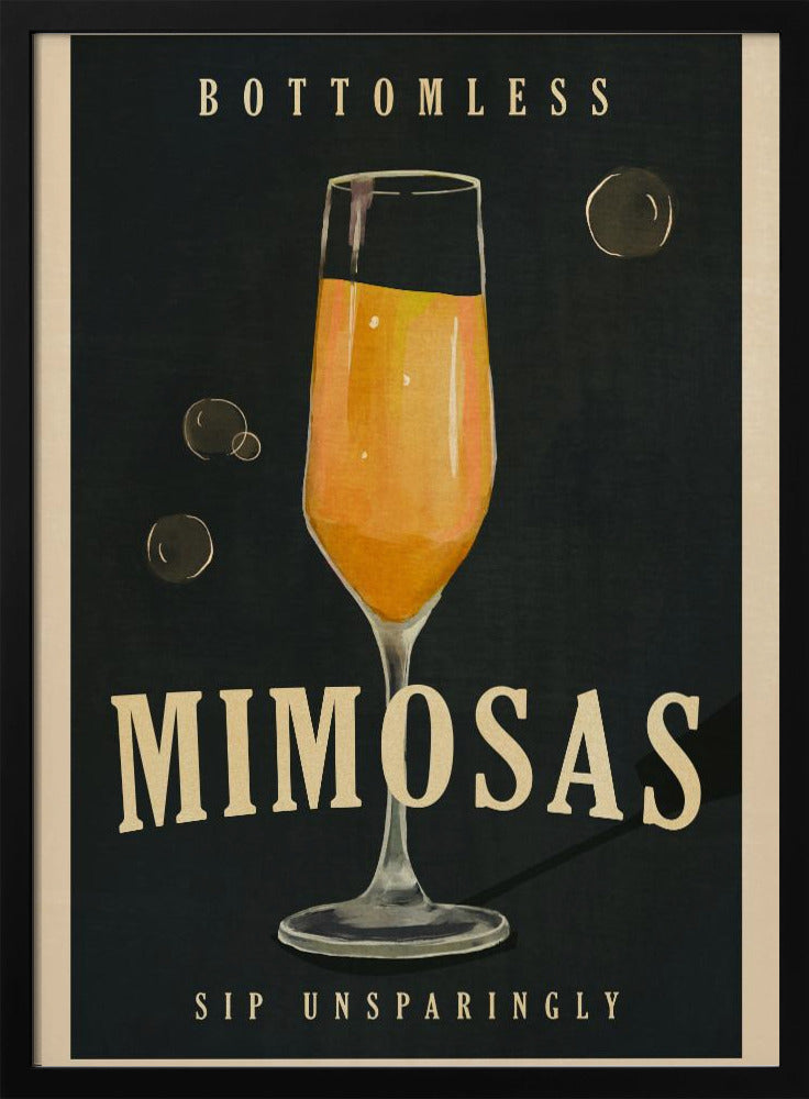 Bottenlösa Mimosas Art Deco Cocktailbarkonst | Poster