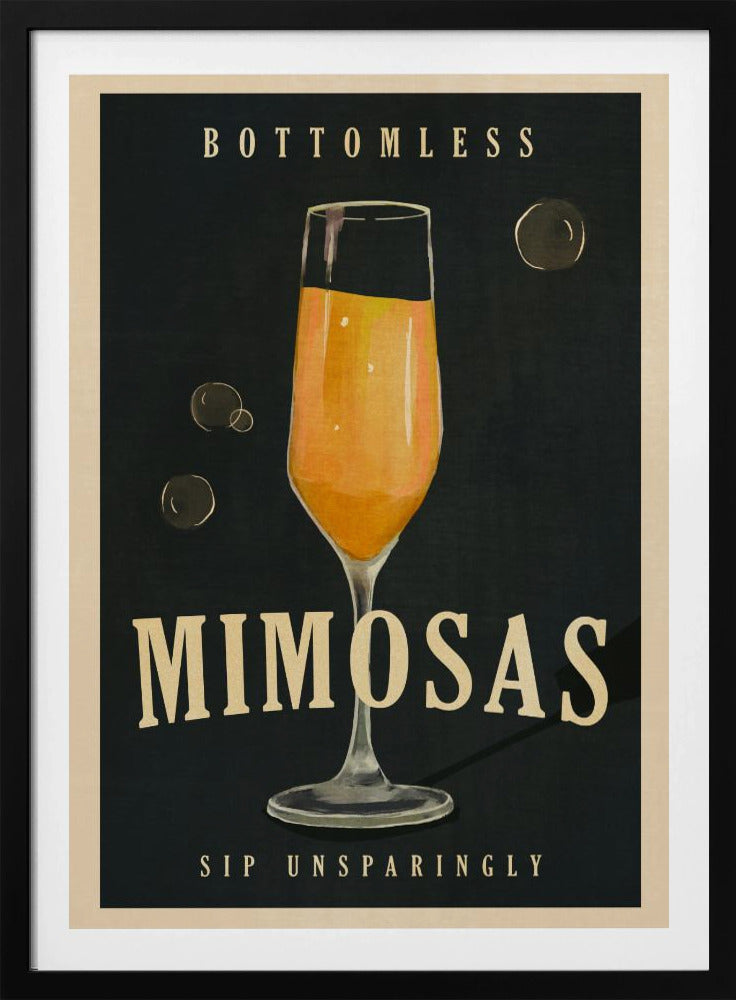 Bottenlösa Mimosas Art Deco Cocktailbarkonst | Poster