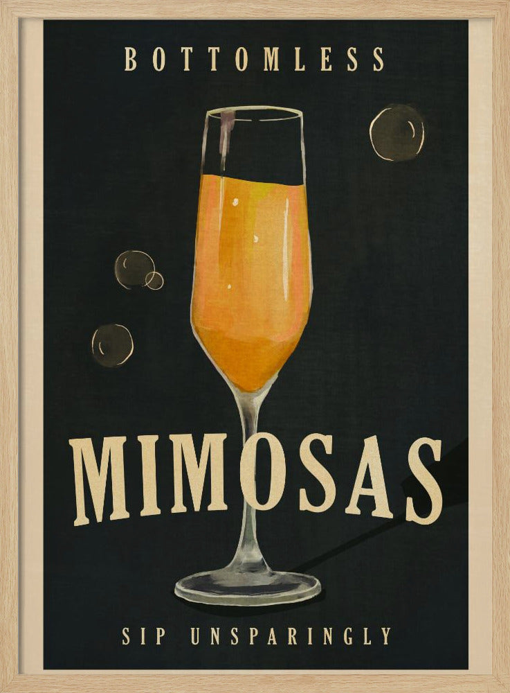 Bottenlösa Mimosas Art Deco Cocktailbarkonst | Poster