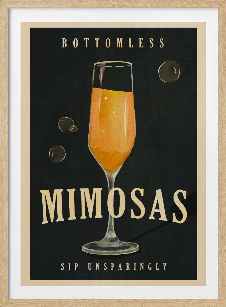 Bottenlösa Mimosas Art Deco Cocktailbarkonst | Poster