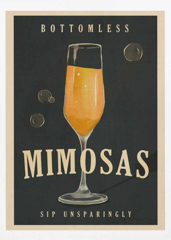 Bottenlösa Mimosas Art Deco Cocktailbarkonst | Poster