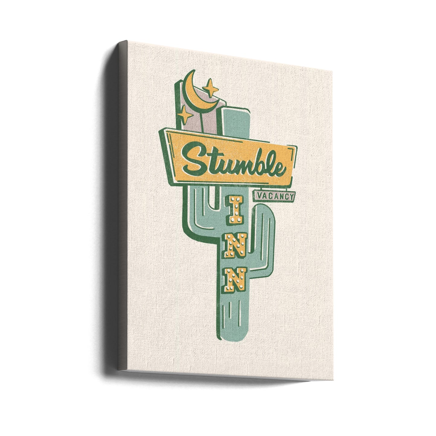 Stumble Inn Southwestern Roadside Motel-konst | Canvastavla