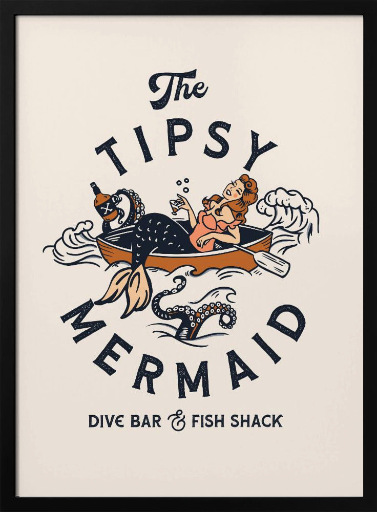 Tipsy Mermaid Dive Bar sjöjungfrukonst | Poster