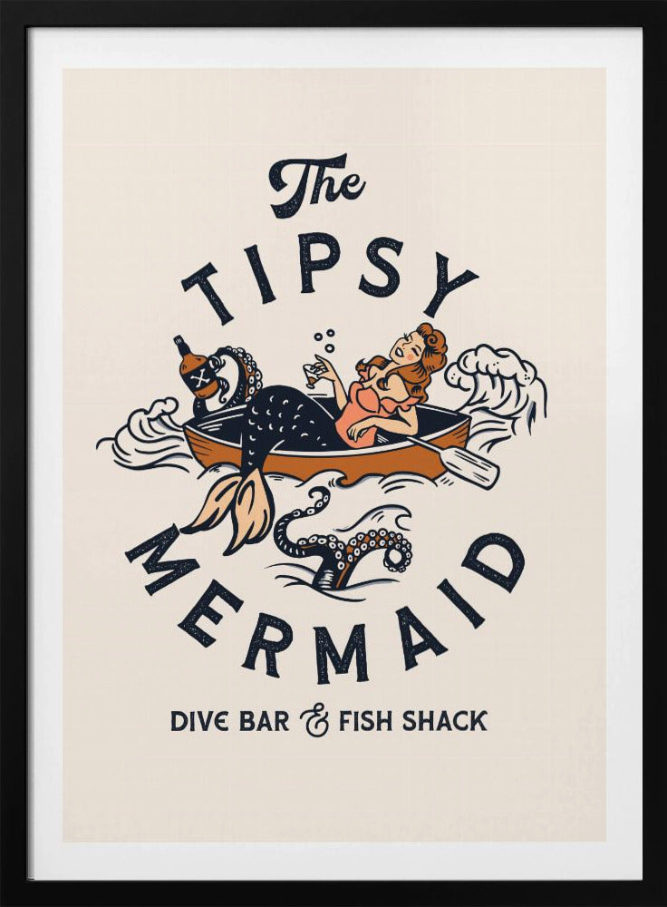 Tipsy Mermaid Dive Bar sjöjungfrukonst | Poster