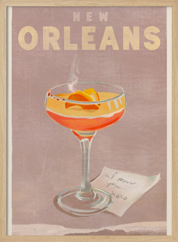 New Orleans Cocktail Reseaffisch | Affisch