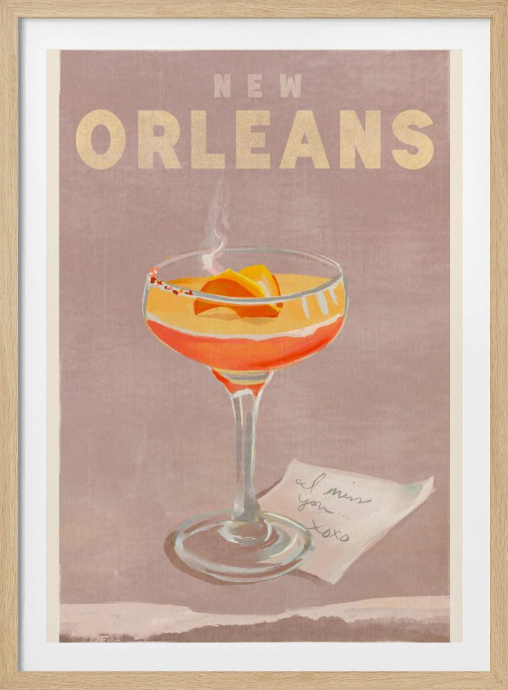 New Orleans Cocktail Reseaffisch | Affisch