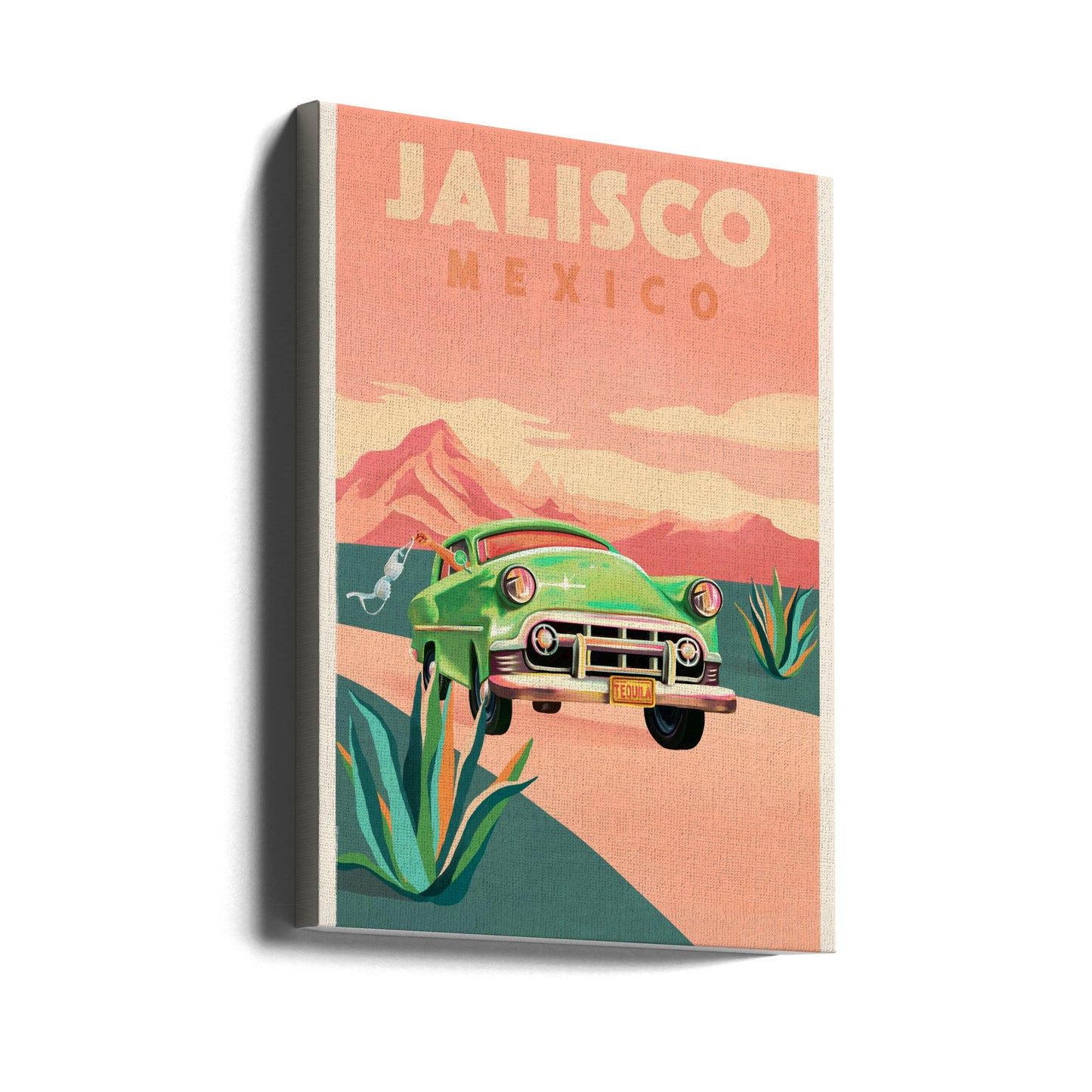 Jalisco Mexiko Vintage Reseaffisch | Canvas