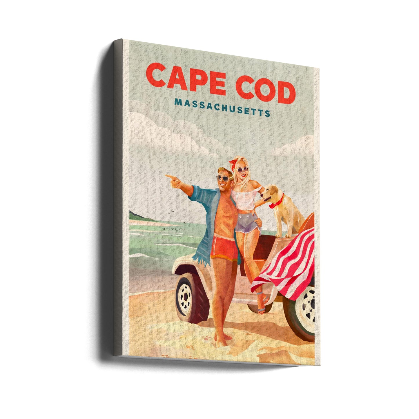 Sommarstrandkonst på Cape Cod, Massachusetts | Canvastavla