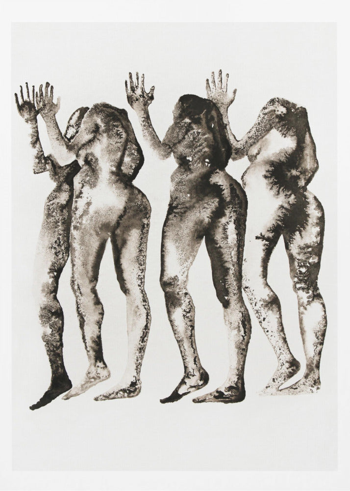 4 figurer (huvudlösa) | Poster