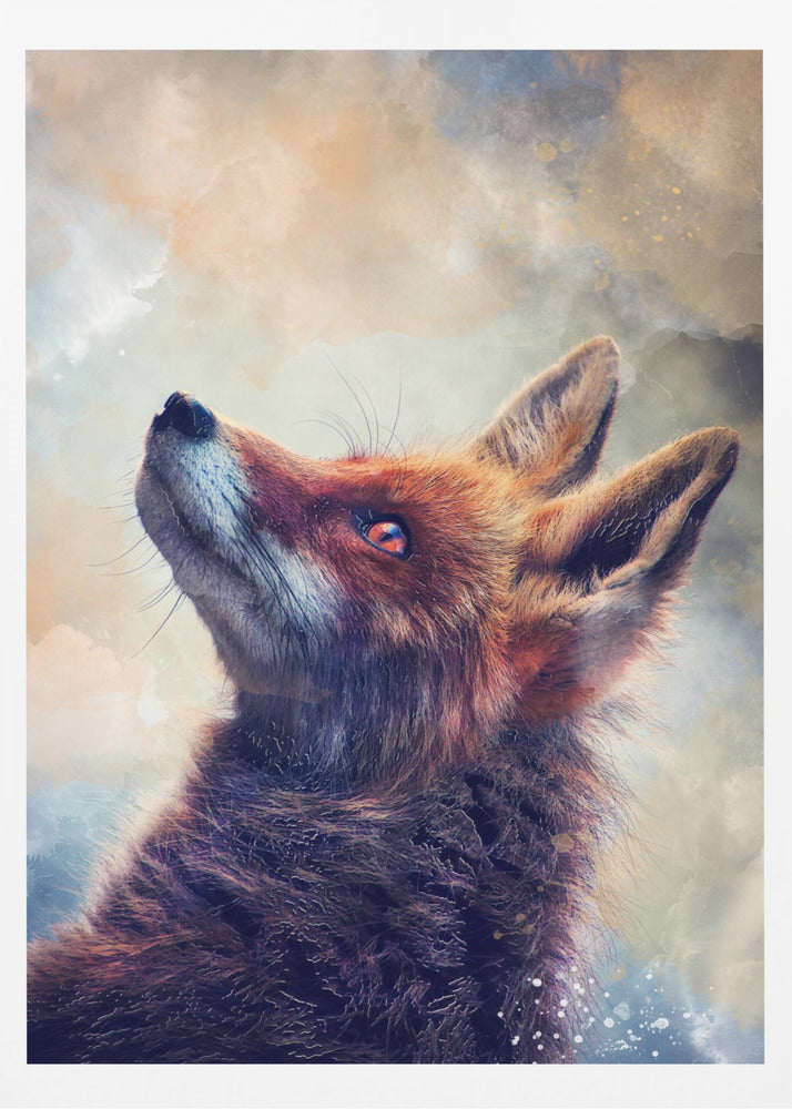 Animal Fox Watercolor Animal Art | Poster