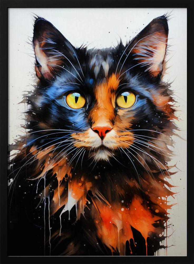 Cat Jack akvarell djurkonst | Poster