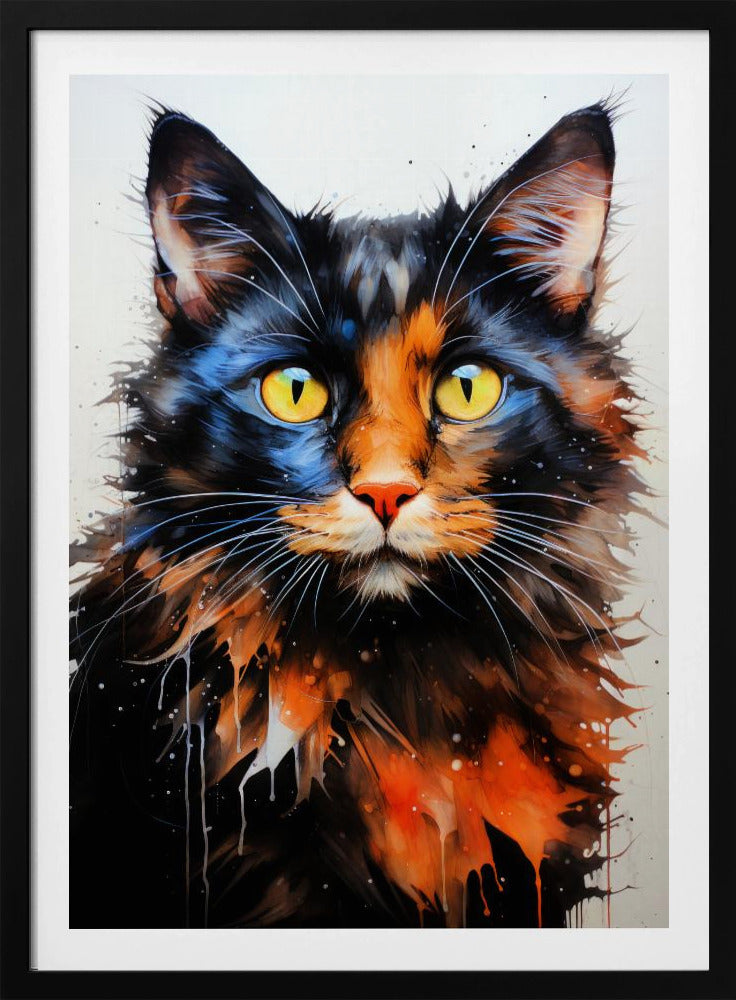 Cat Jack akvarell djurkonst | Poster
