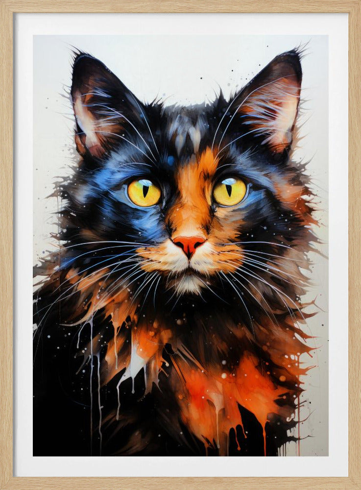 Cat Jack akvarell djurkonst | Poster