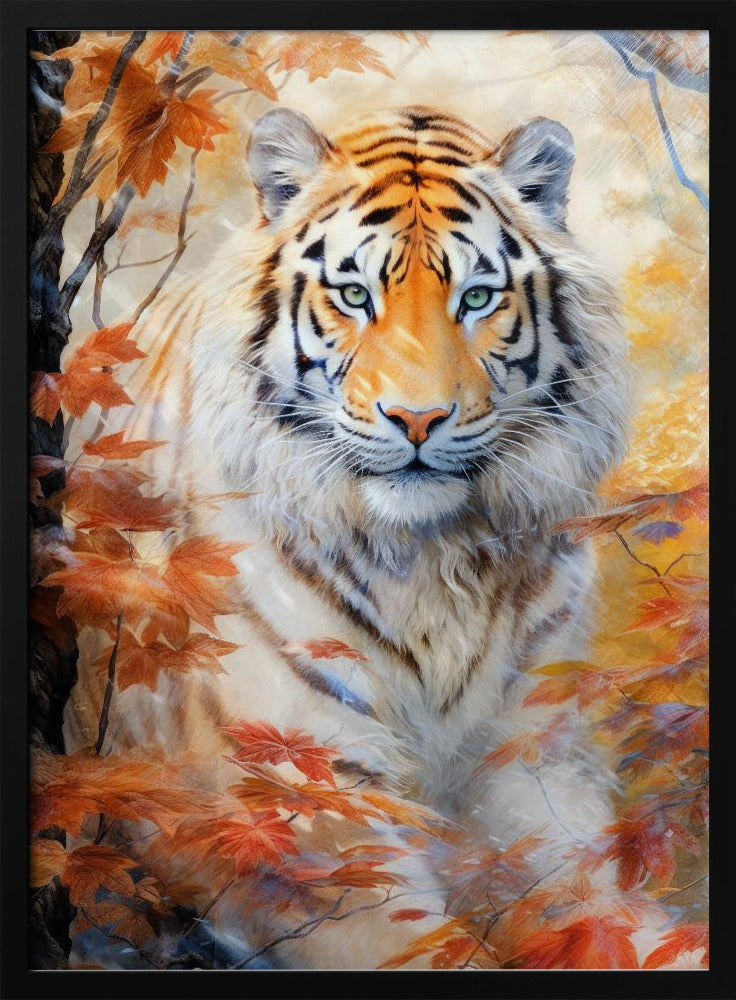 Vit tiger akvarell djurkonst | Poster