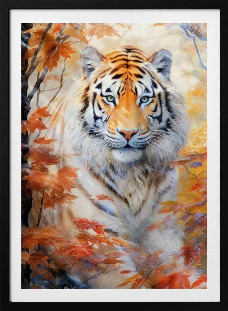 Vit tiger akvarell djurkonst | Poster