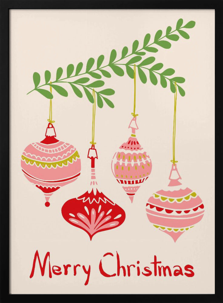 Glada små julgranskulor | Poster