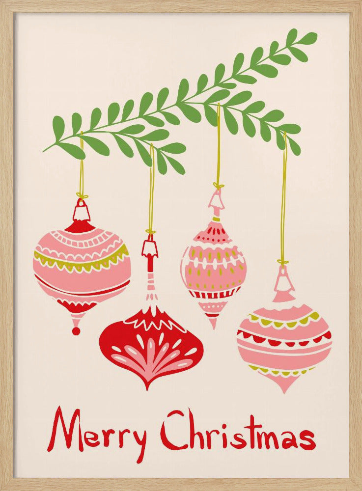 Glada små julgranskulor | Poster