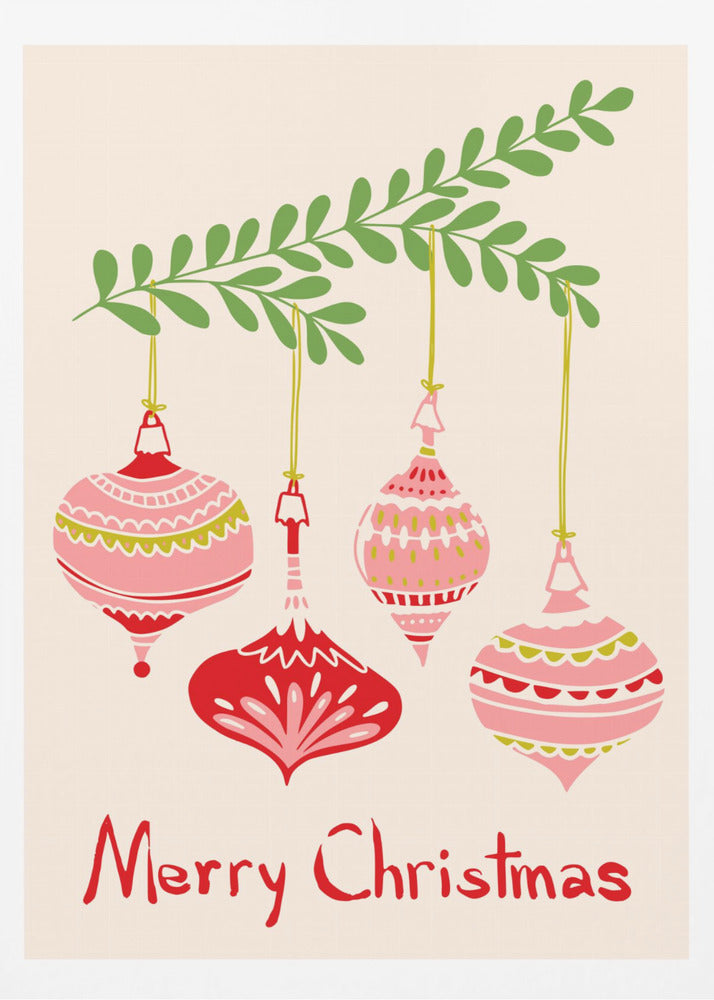 Glada små julgranskulor | Poster