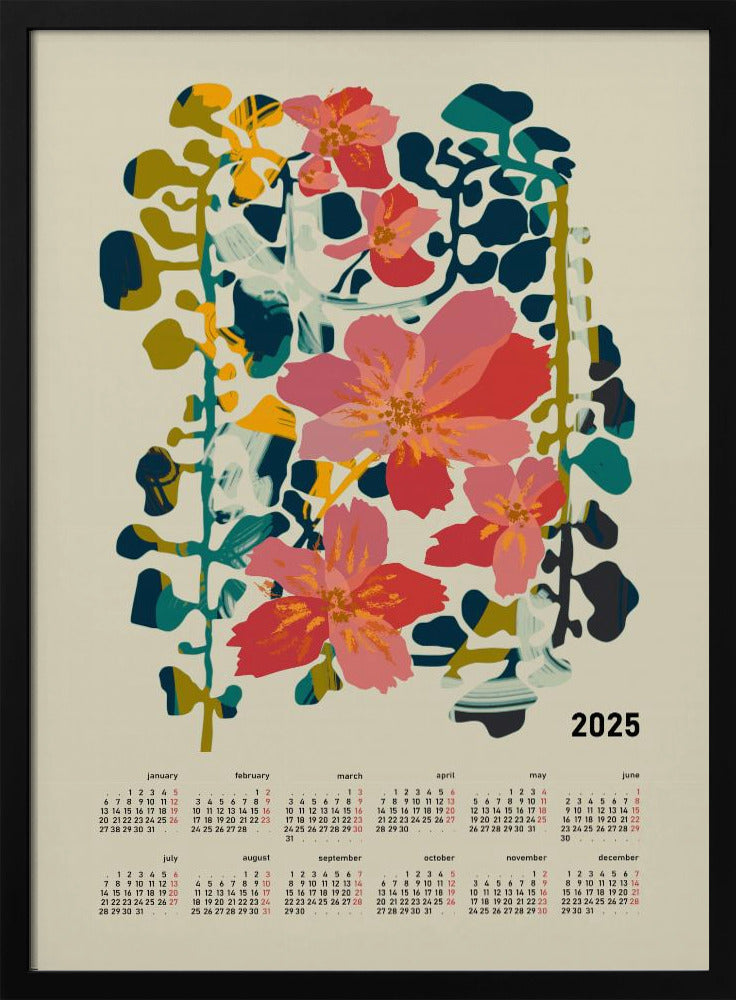Kalender 2025 färgglad orkidé | Poster