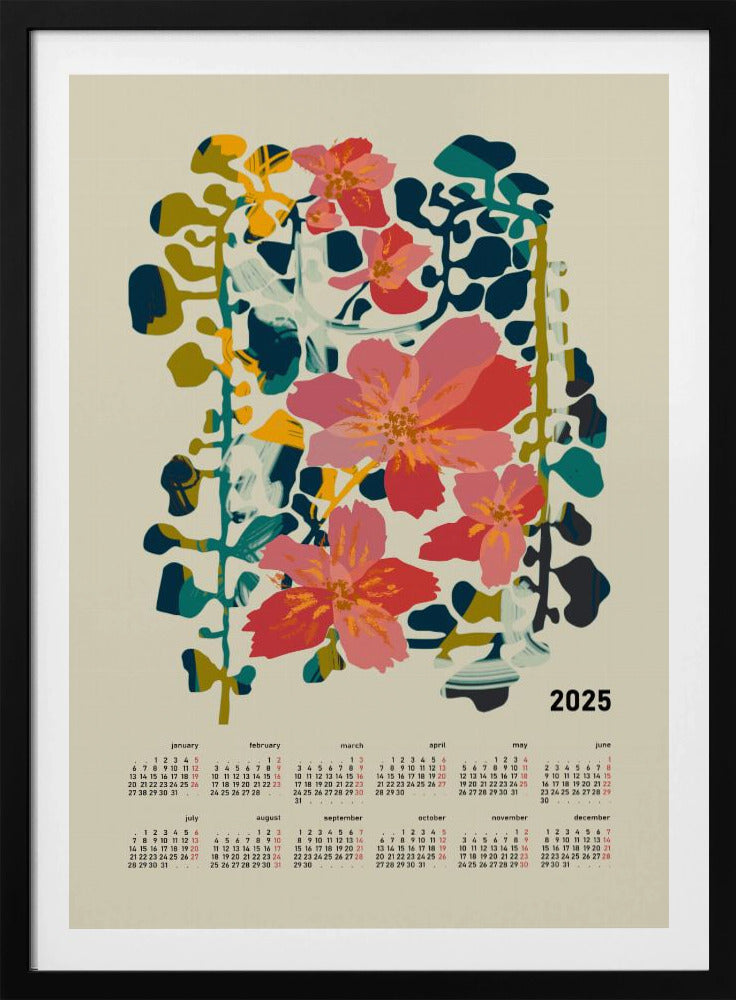 Kalender 2025 färgglad orkidé | Poster