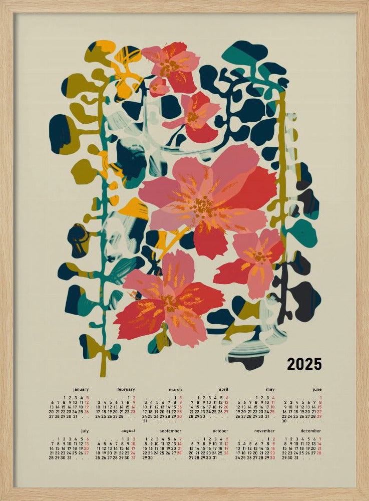 Kalender 2025 färgglad orkidé | Poster