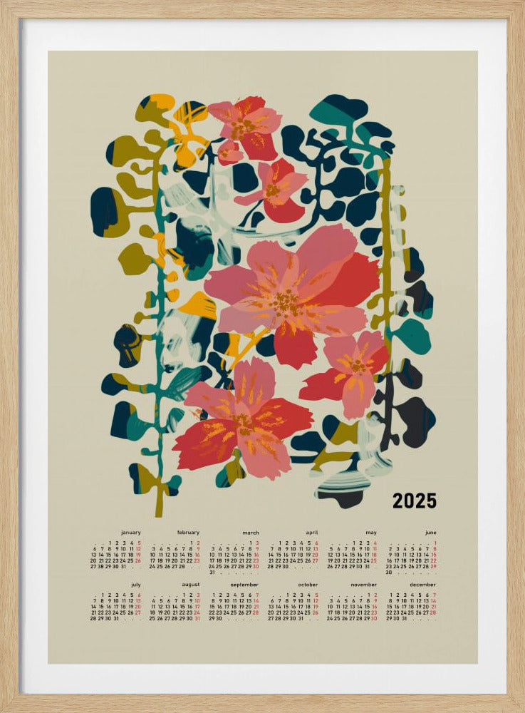 Kalender 2025 färgglad orkidé | Poster