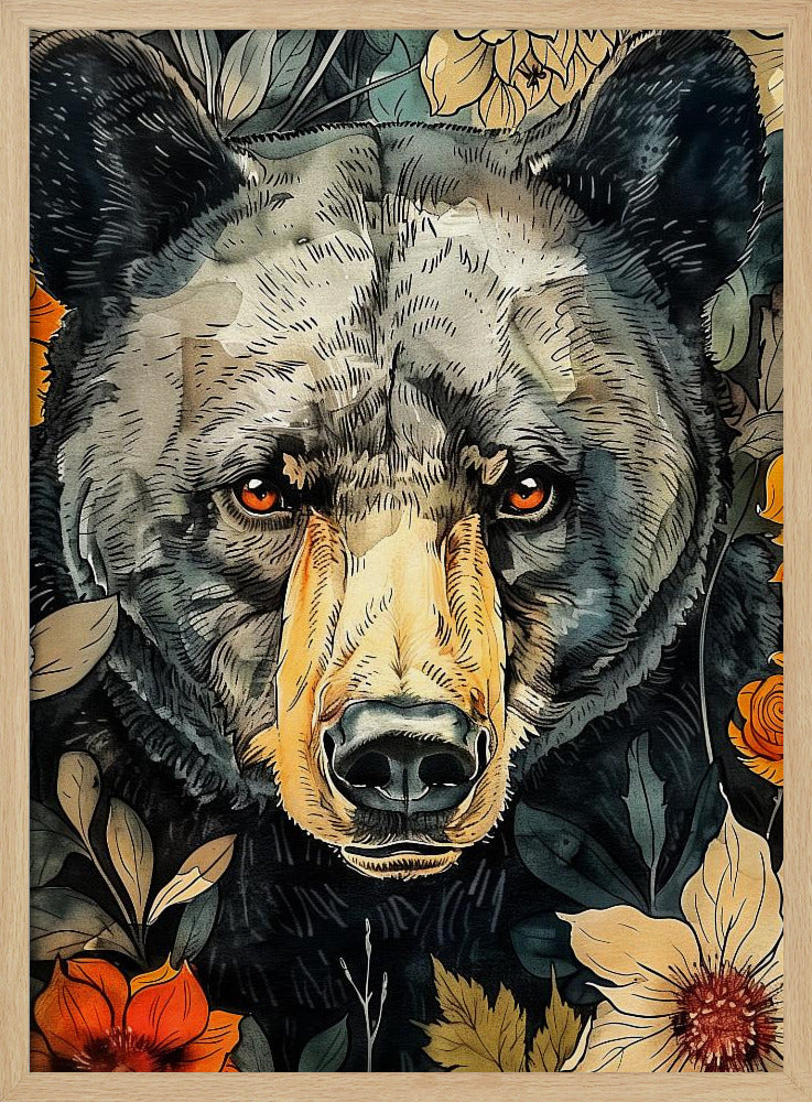 Djurbjörn akvarell djurkonst 9 | Poster