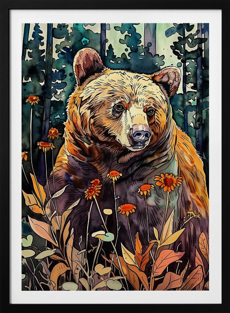 Animal Bear Watercolor Animal Art 4 | Poster