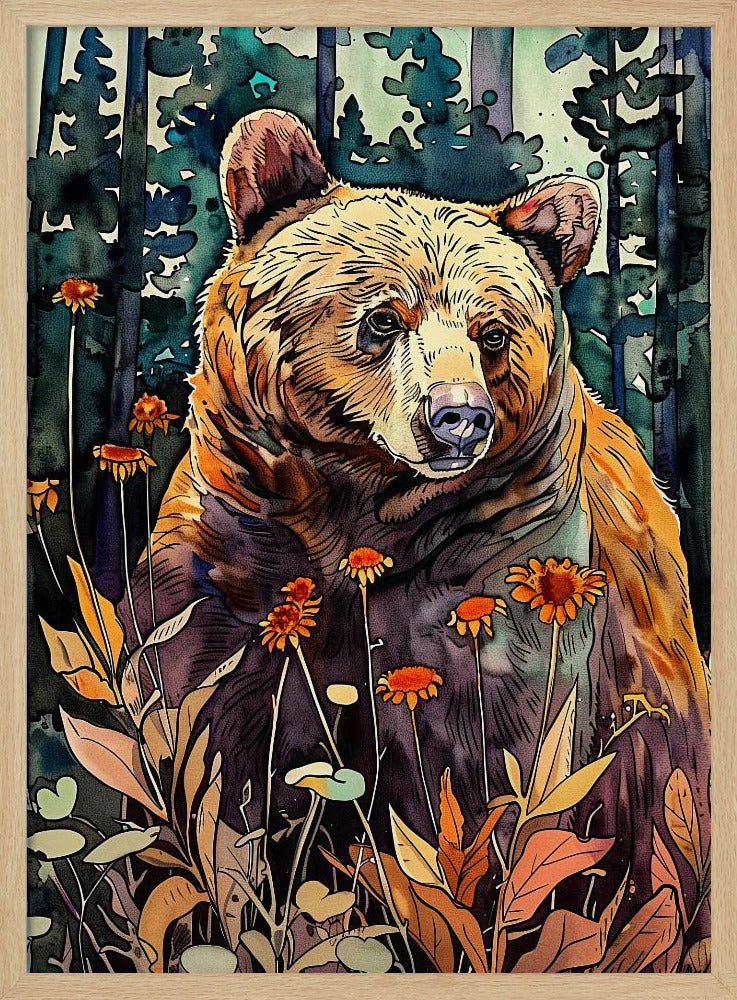 Animal Bear Watercolor Animal Art 4 | Poster