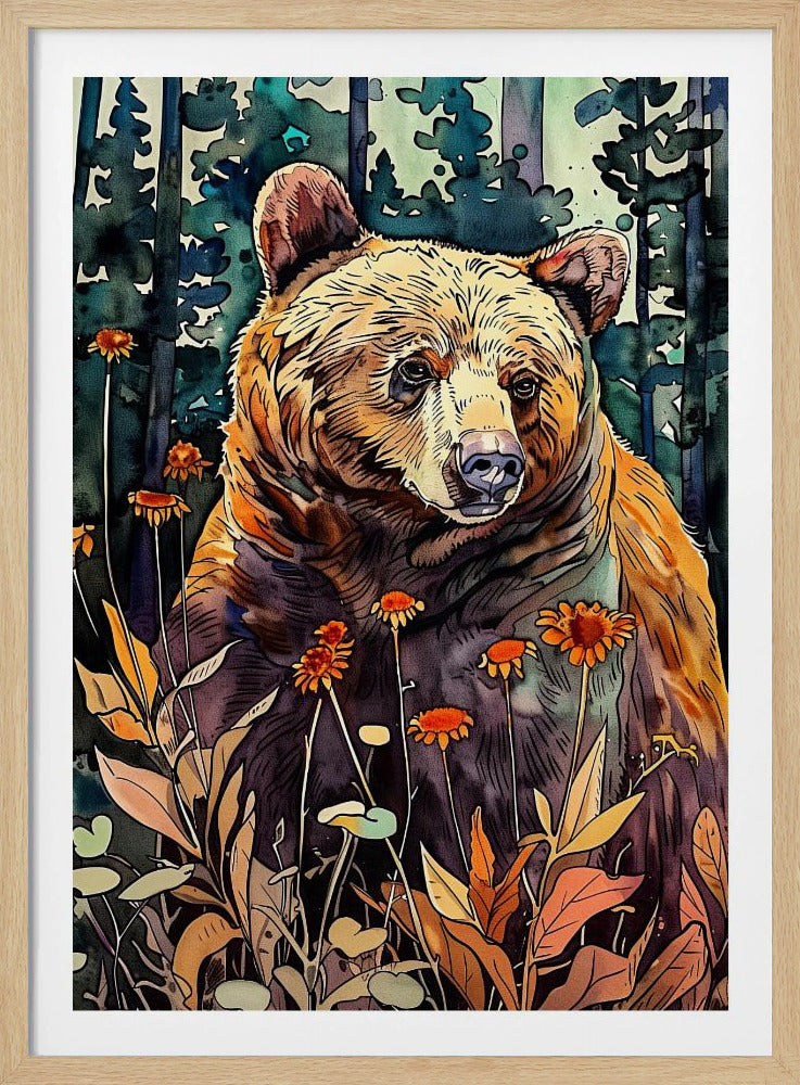 Animal Bear Watercolor Animal Art 4 | Poster