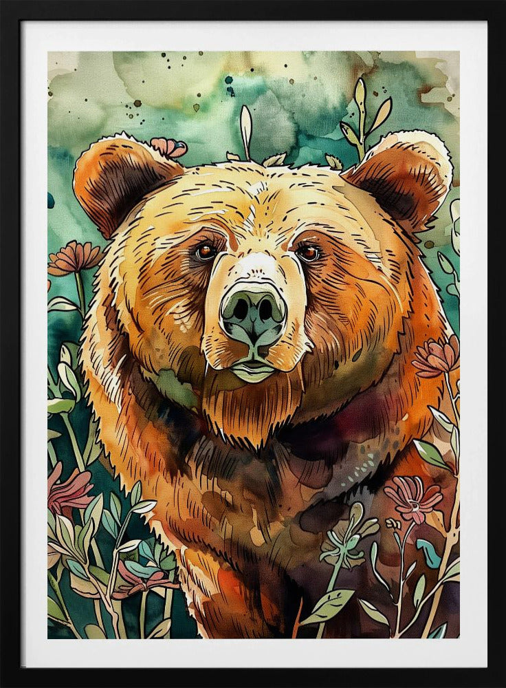 Animal Bear Watercolor Animal Art 3 | Poster