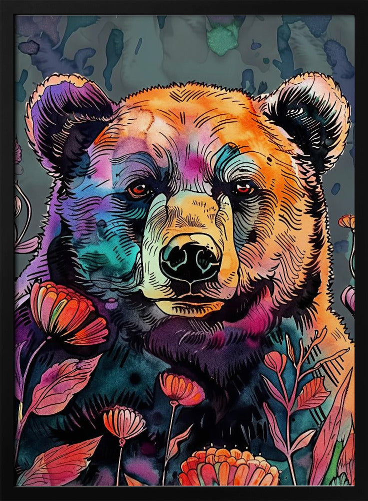 Animal Bear Watercolor Animal Art 2 | Poster