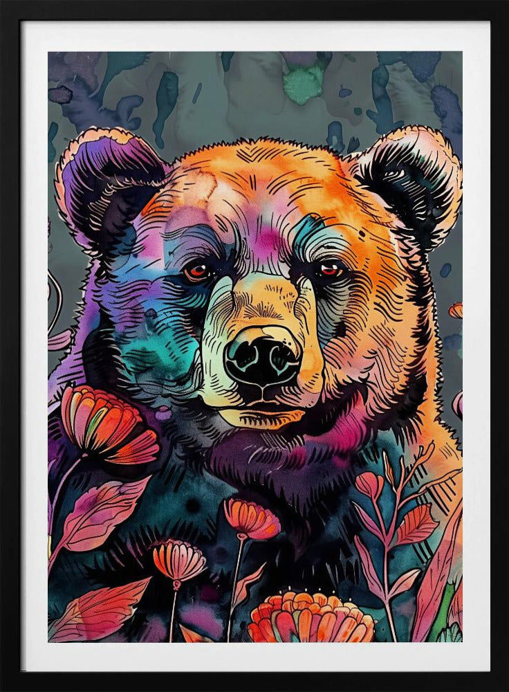 Animal Bear Watercolor Animal Art 2 | Poster