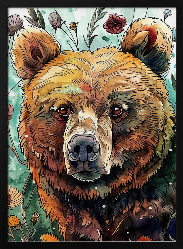 Animal Bear Watercolor Animal Art 1 | Poster