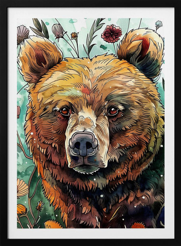 Animal Bear Watercolor Animal Art 1 | Poster